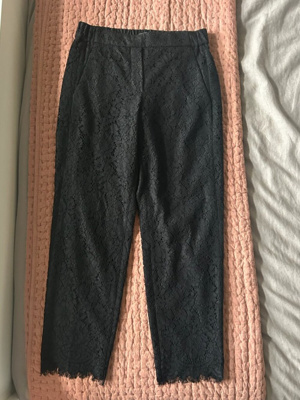 J. Crew Black Pattern Trousers